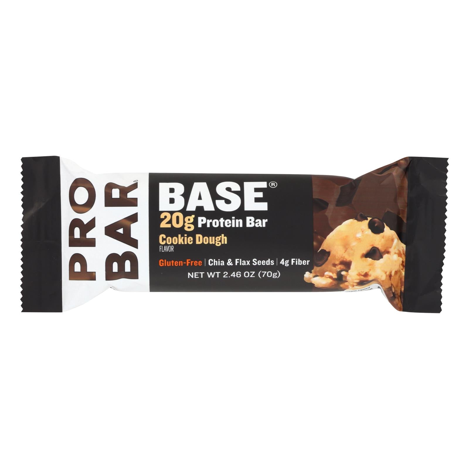 Barra energética Pro Bar Cookie Dough Core - Caja de 12 - 2.46 oz cada una