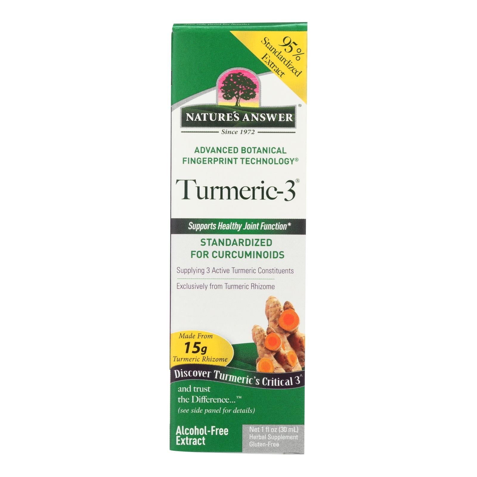 Cúrcuma-3 líquida de Nature's Answer, 1 oz. 