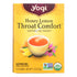 Té de hierbas Yogi Throat Comfort, miel y limón, sin cafeína - 16 bolsitas (paquete de 6)