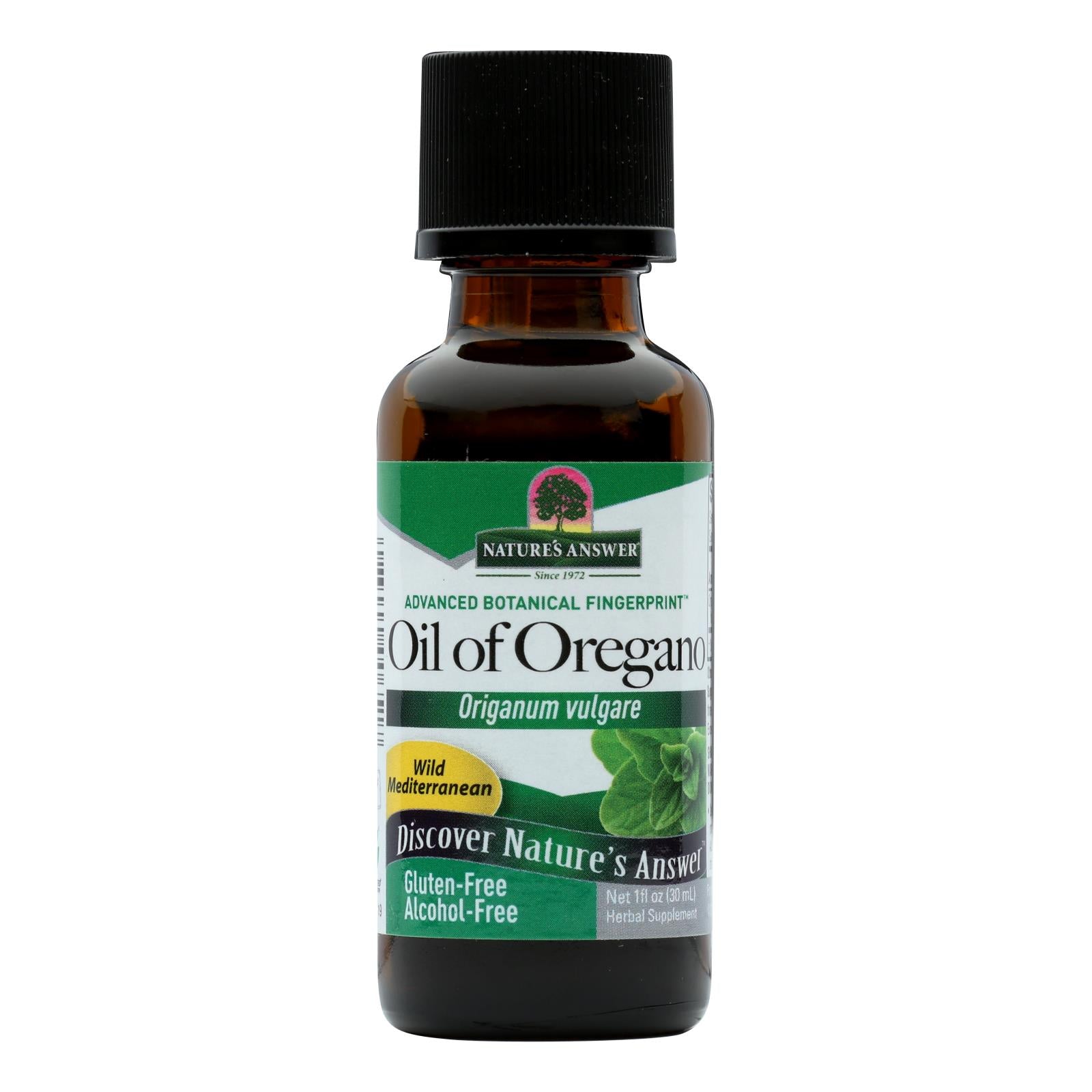 Aceite esencial de hoja de orégano Nature's Answer, 1 onza líquida 