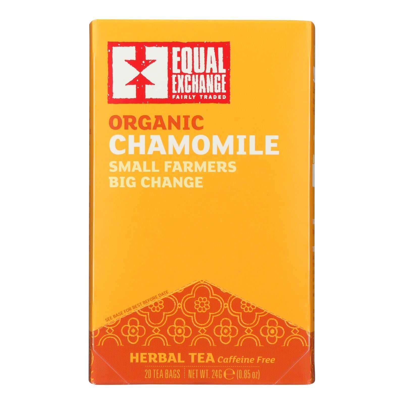 Té de manzanilla orgánico Equal Exchange | Paquete de 20 bolsitas (paquete de 6)