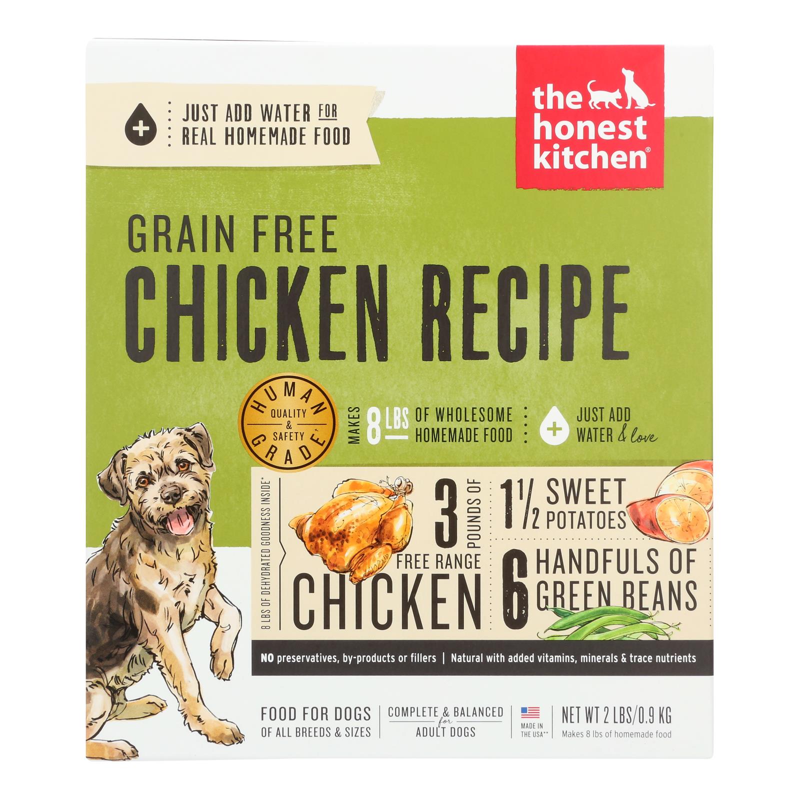 Alimento para perros con pollo sin cereales The Honest Kitchen Force (paquete de 6, 2 lb)