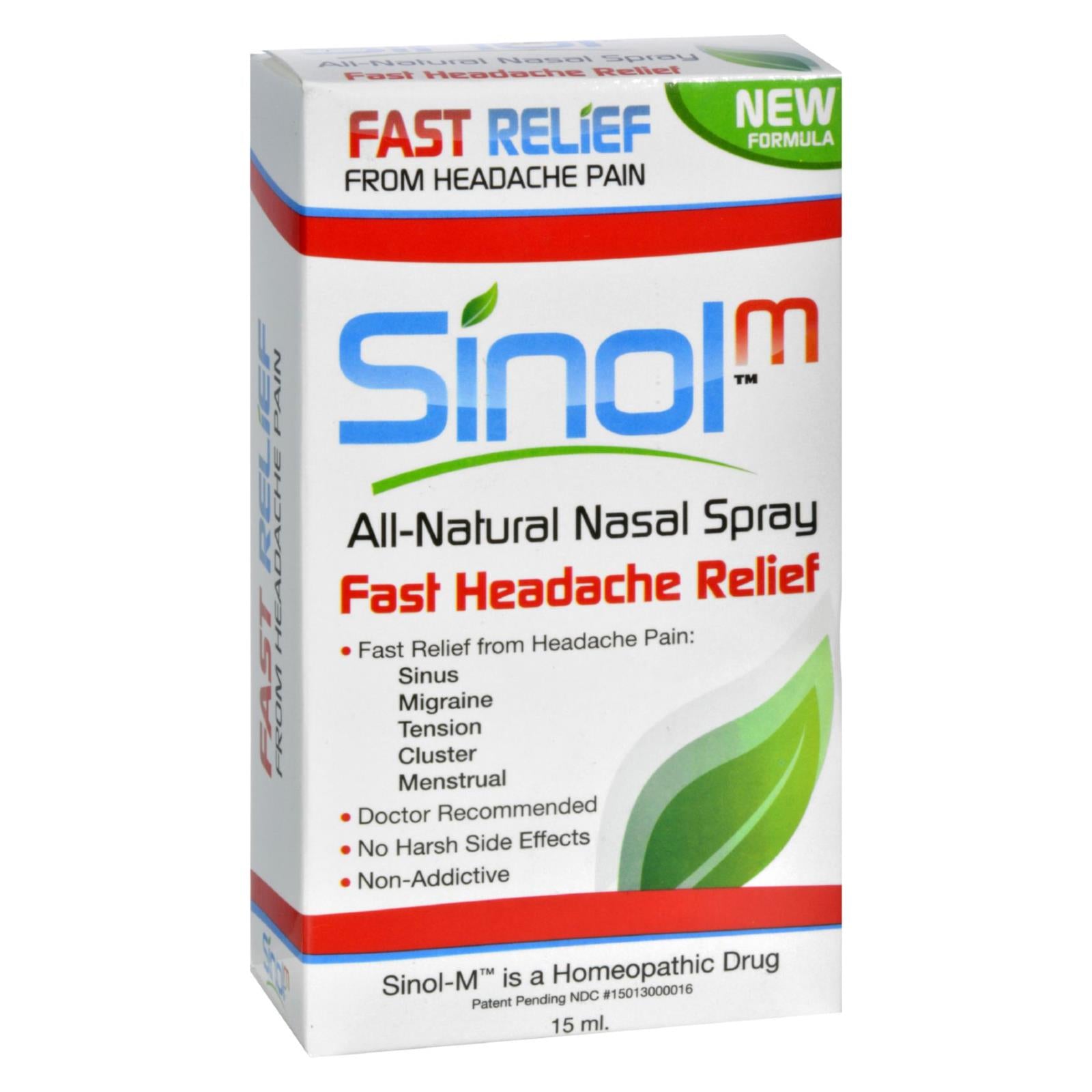 Sinol Spray Nasal para el Alivio del Dolor de Cabeza (15 onzas líquidas)