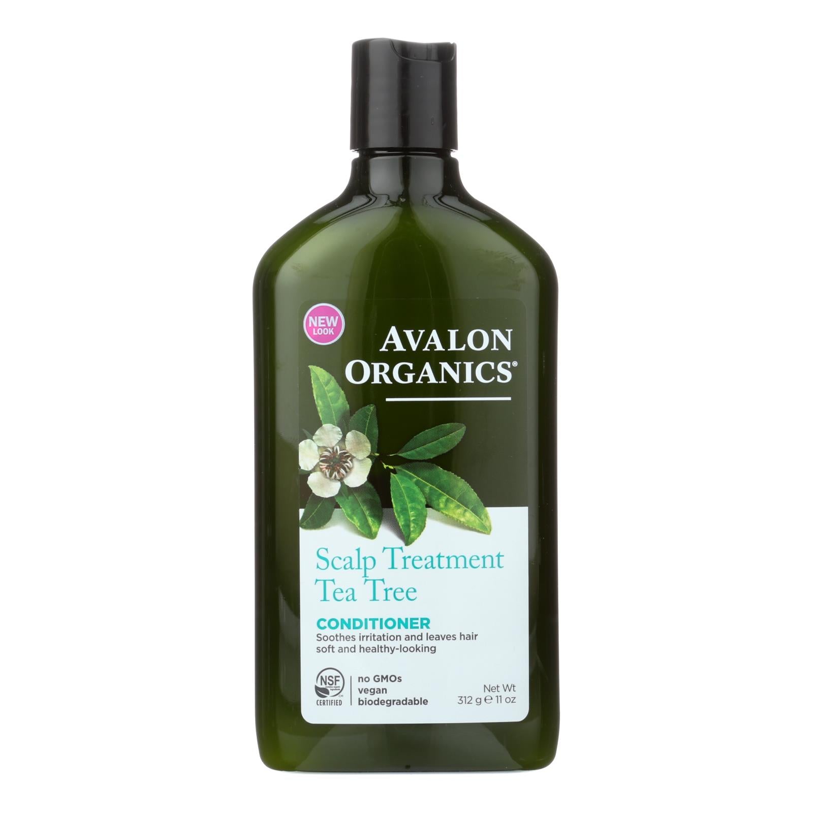 Acondicionador calmante para el cuero cabelludo de árbol de té Avalon Organics (325 ml)