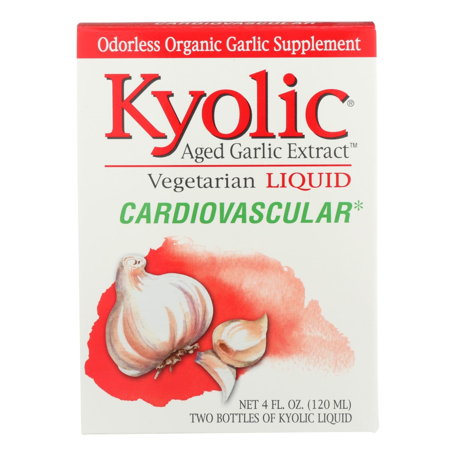 Extracto de ajo añejado Kyolic, líquido para apoyar el sistema cardiovascular (118 ml)