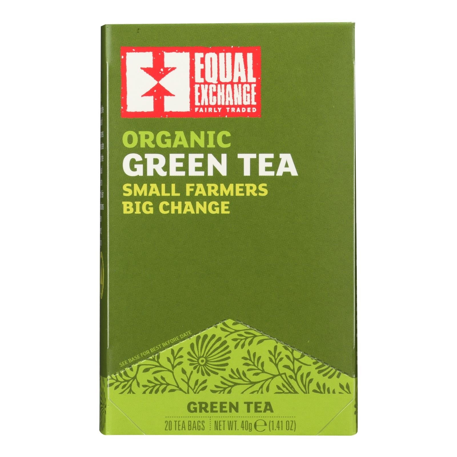 Té verde orgánico Equal Exchange, caja de 20 unidades (paquete de 6)
