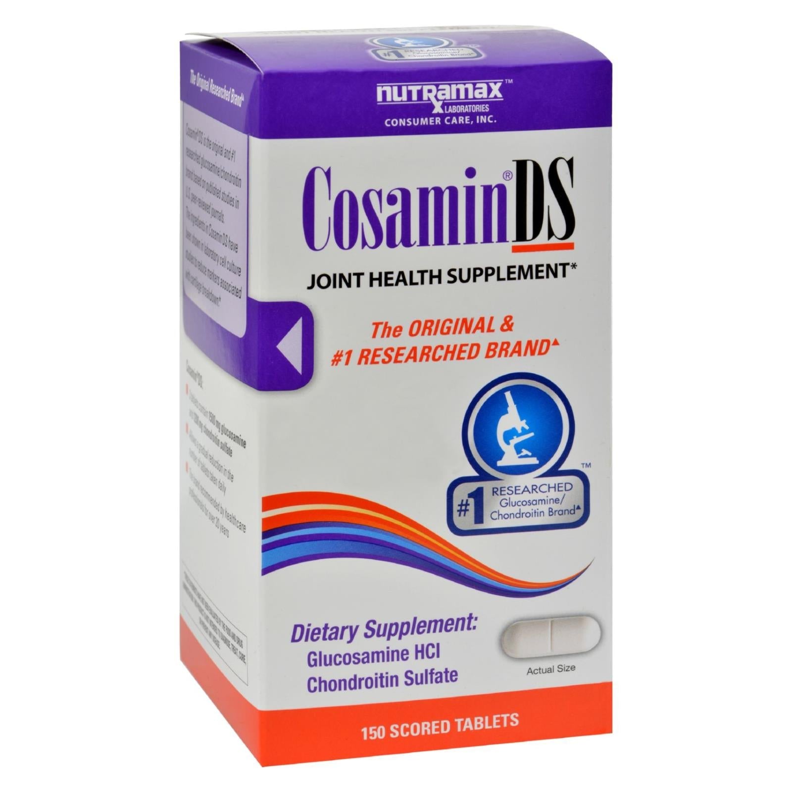 Suplemento para la salud articular Nutramax CosaminDS (150 comprimidos) - Glucosamina, condroitina y MSM
