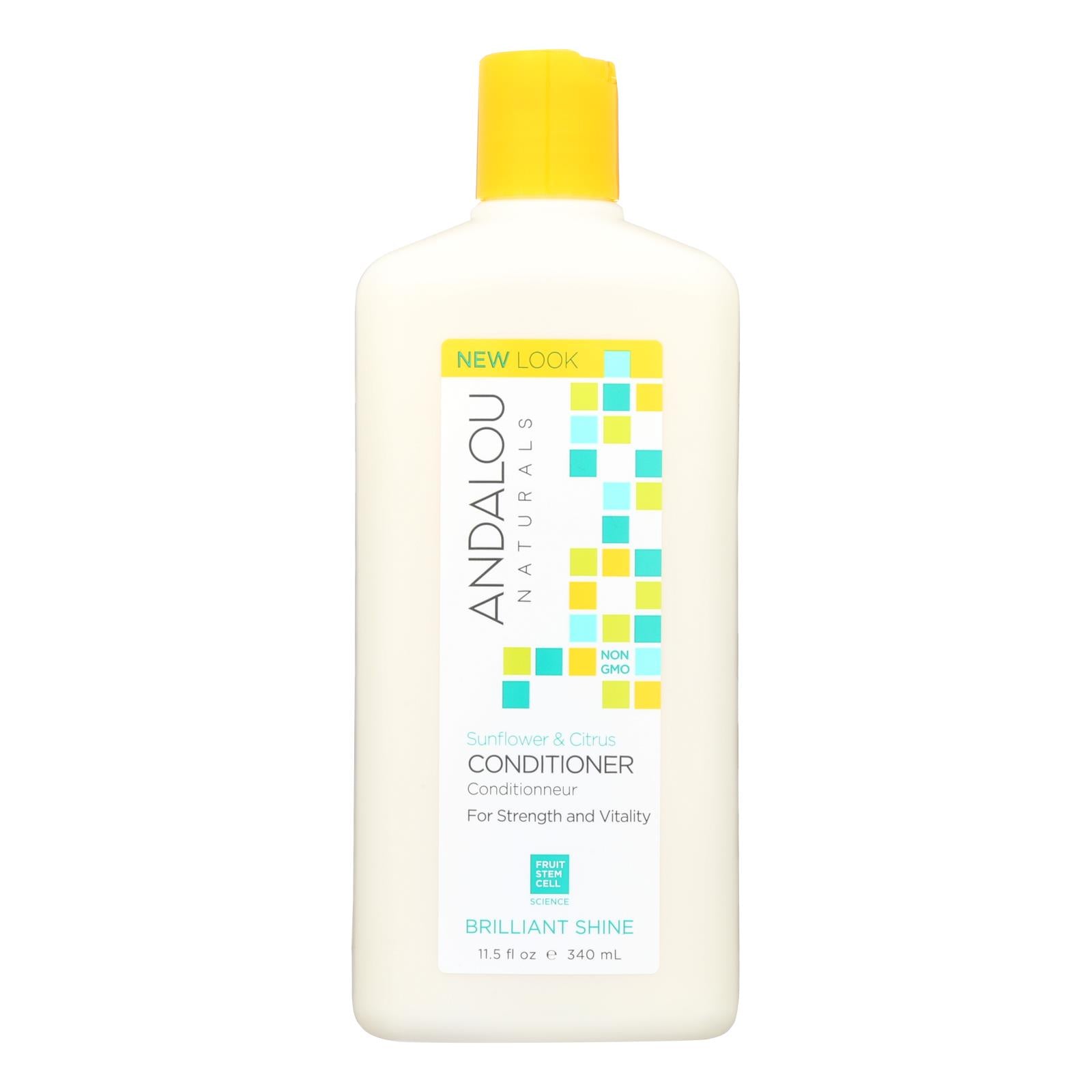 Acondicionador Andalou Naturals Brilliant Shine con aroma a girasol y cítricos (325 ml)