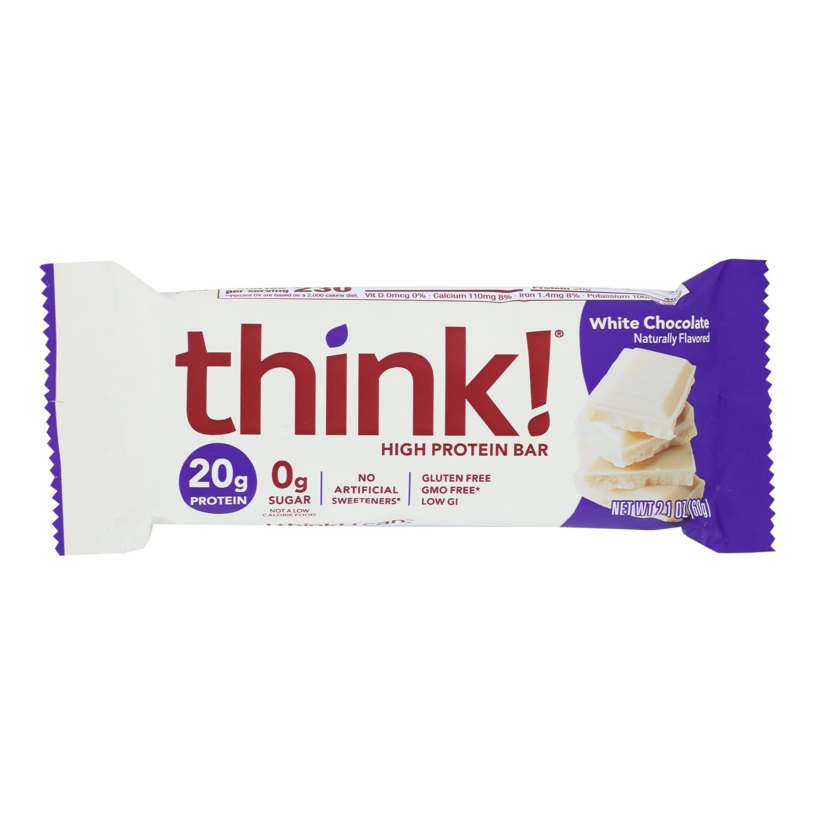 Barra de chocolate blanco Thinn Bar - 58 g (paquete de 10)