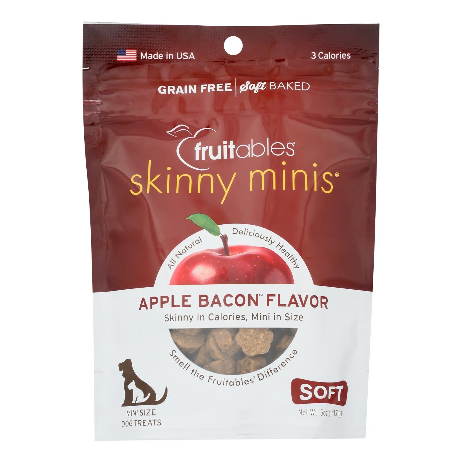 Golosinas masticables para perros Fruitables Applebacon (147 g, paquete de 12)