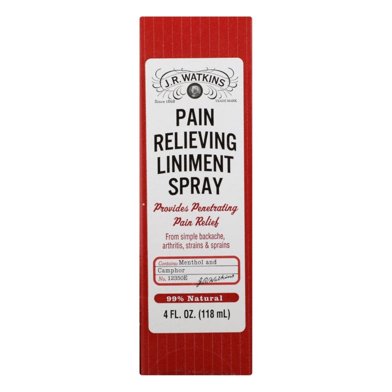 Linimento analgésico natural en aerosol JR Watkins | Mentol y alcanfor - 113 g