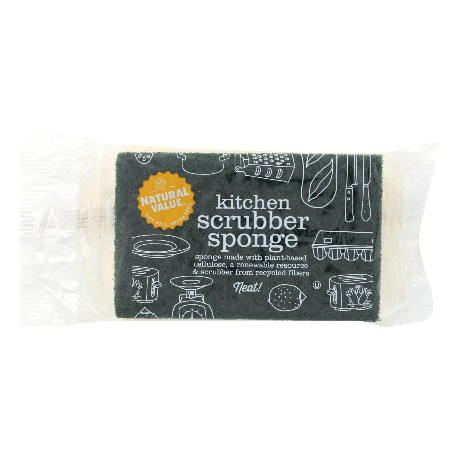 Natural Value 1 Count Sponges and Scrubbers (Pack of 24)