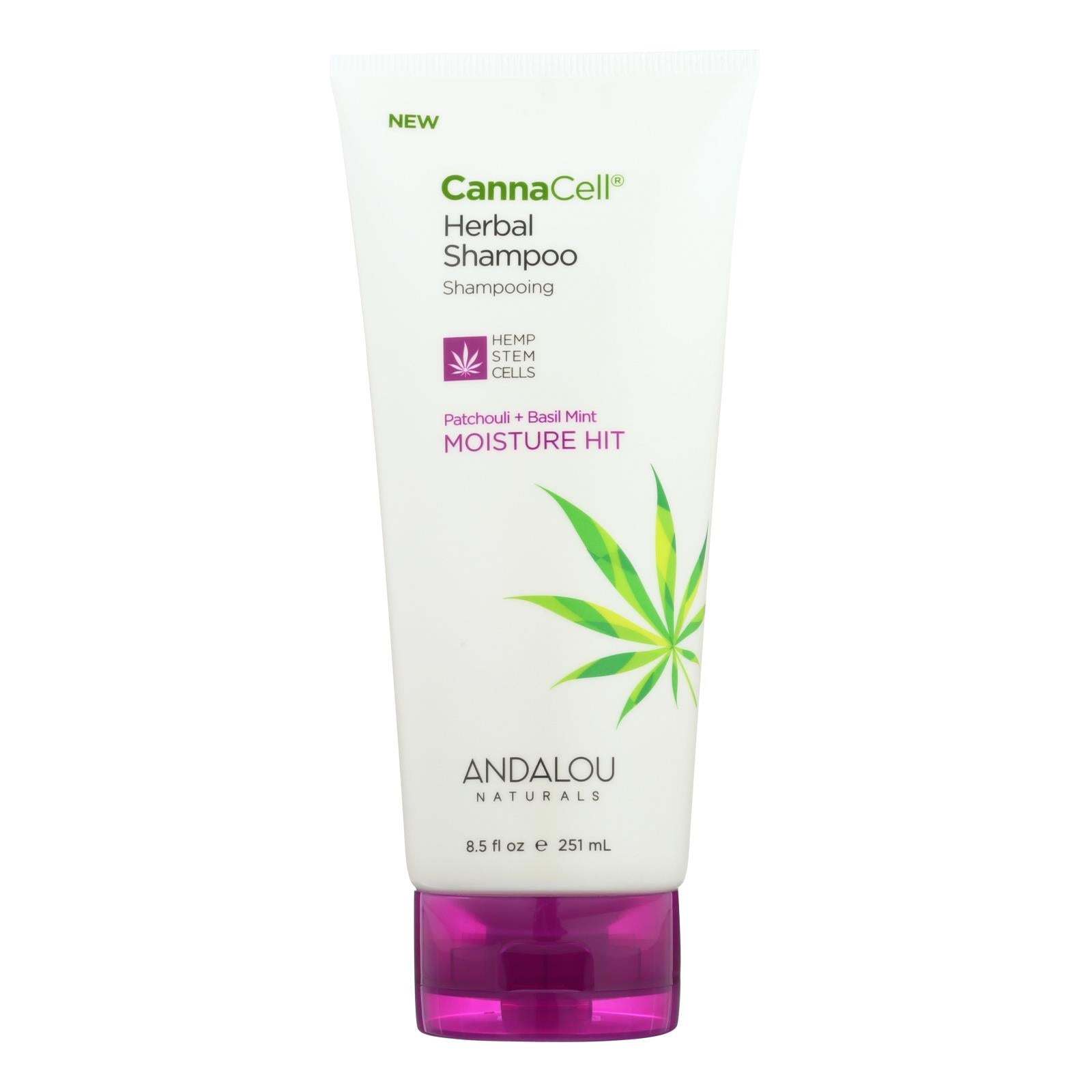 Champú Andalou Naturals de pachulí, albahaca y menta - Enriquecido con biotina - 255 ml 