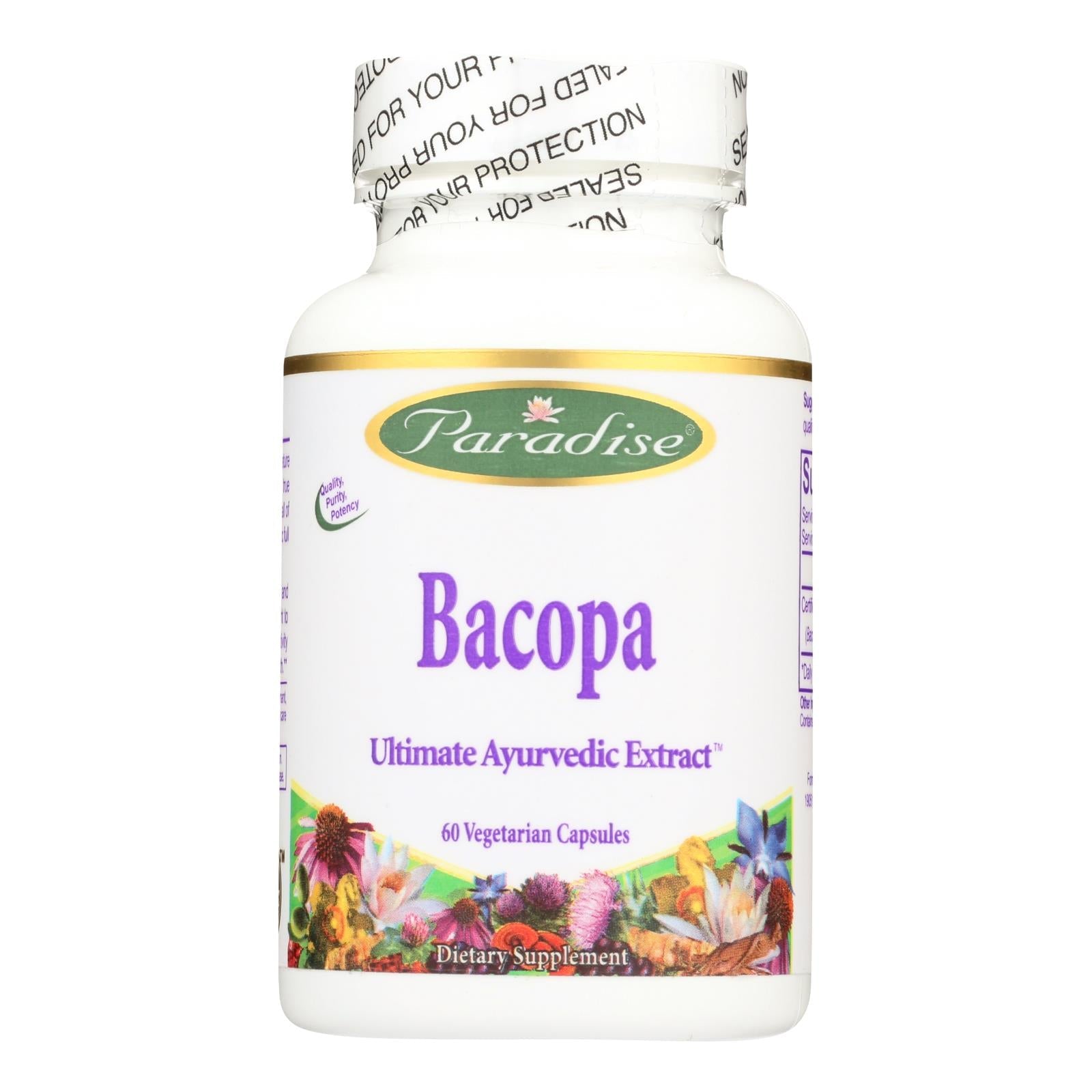 Bacopa de Paradise Herbs - 60 cápsulas vegetarianas