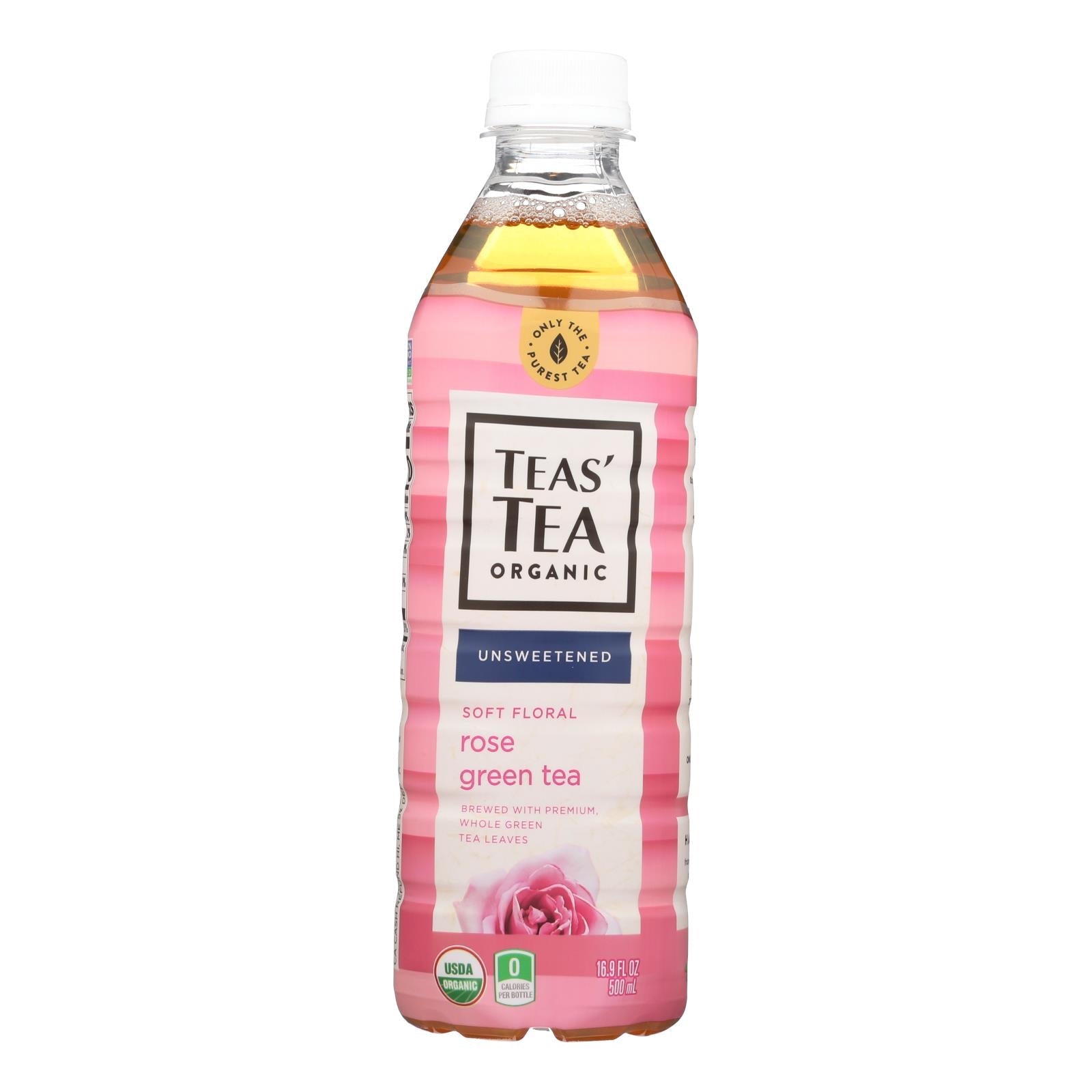 Té verde matcha orgánico Ito'en con rosa orgánica - Botellas de 500 ml (paquete de 12)