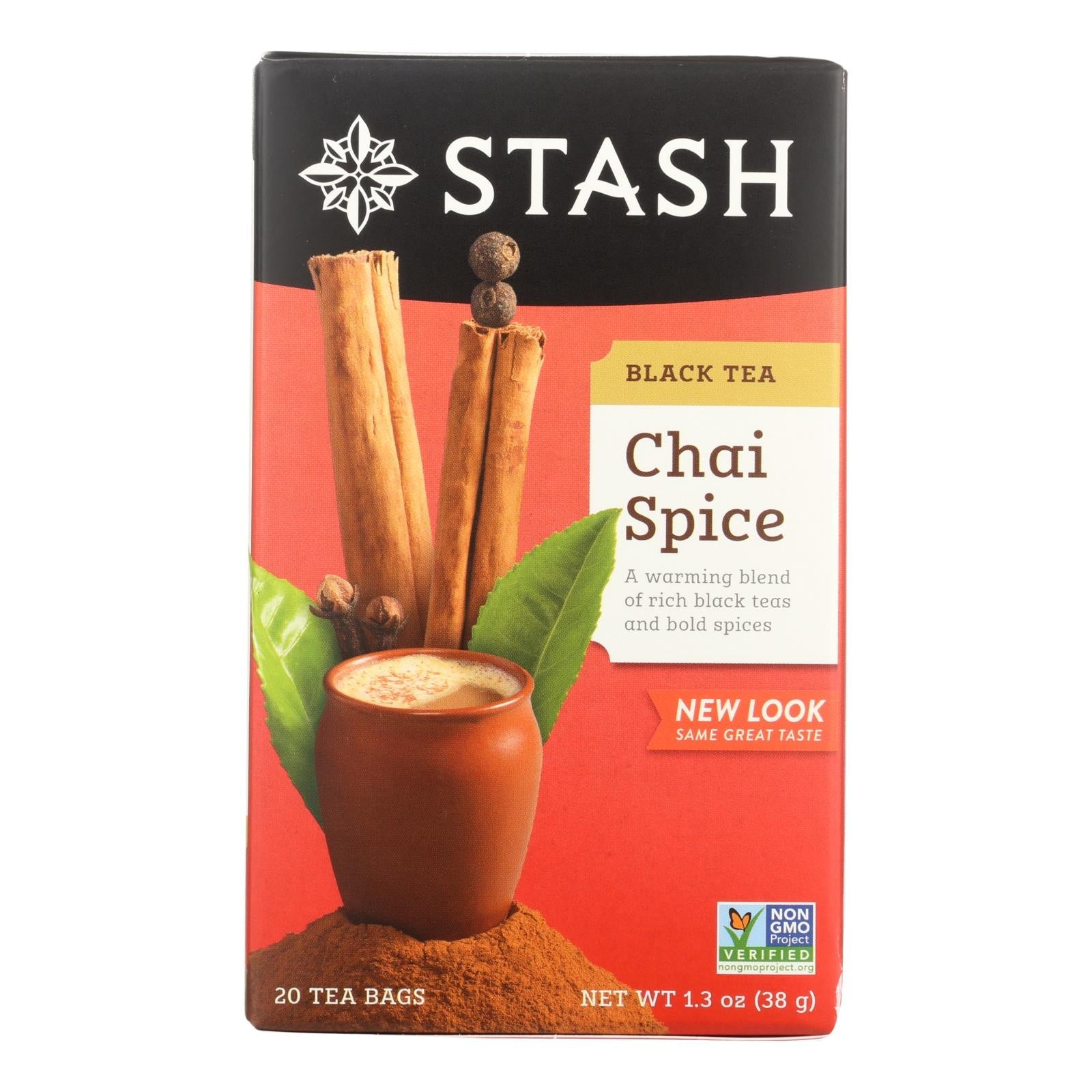 Té negro Chai Stash Tea - Doble Especia, 20 bolsitas/caja