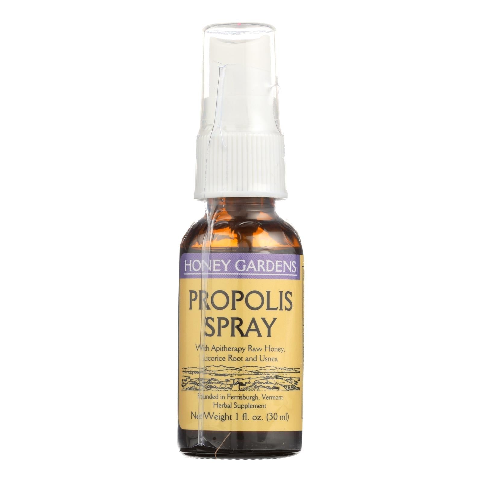 Spray de propóleo Honey Gardens Apiaries - 1 oz - Paquete de 2