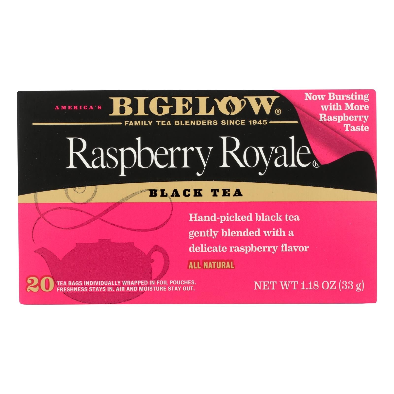 Té negro Bigelow Frambuesa Royale, 120 bolsitas