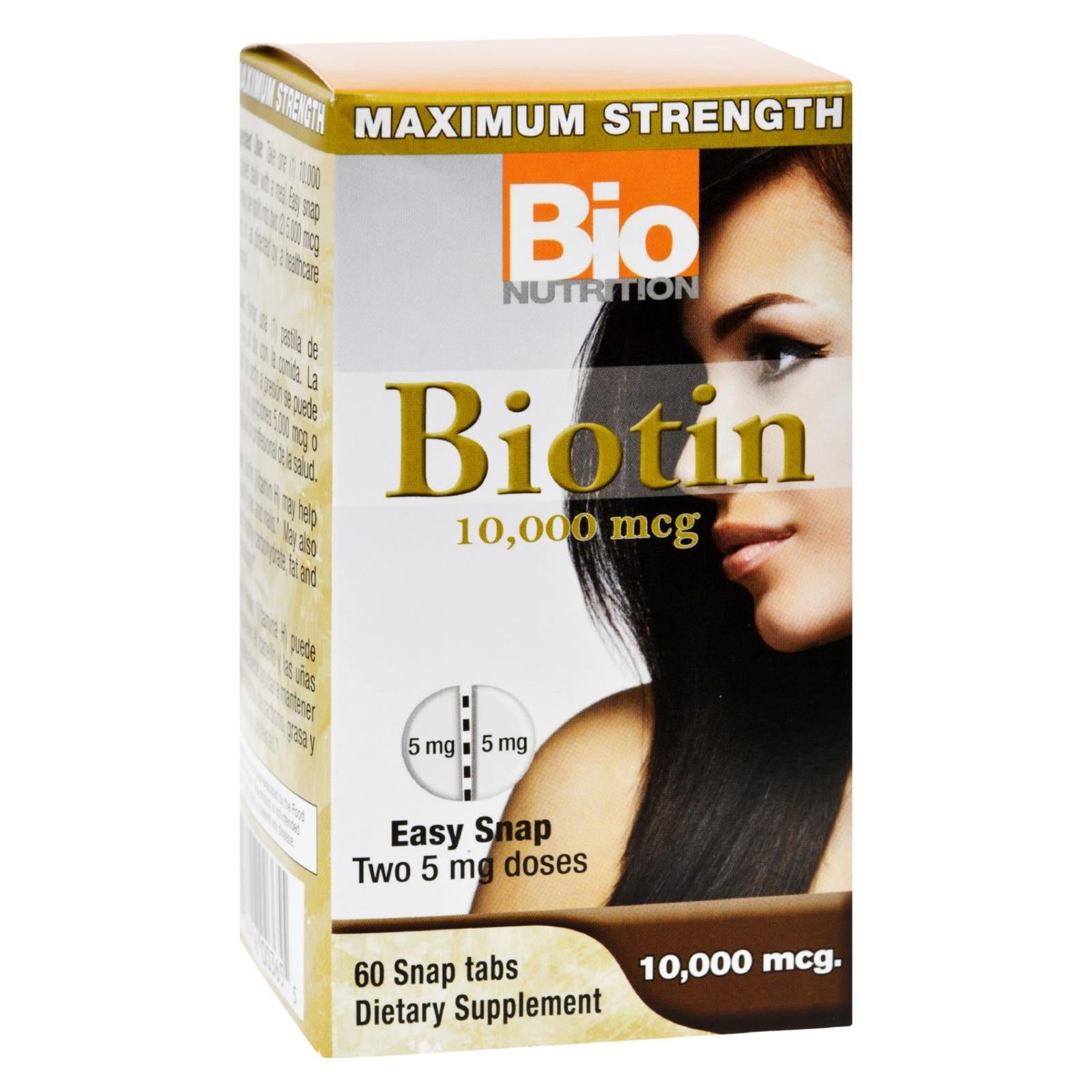 Biotina de alta potencia Bio Nutrition 10000 mcg (60 comprimidos)