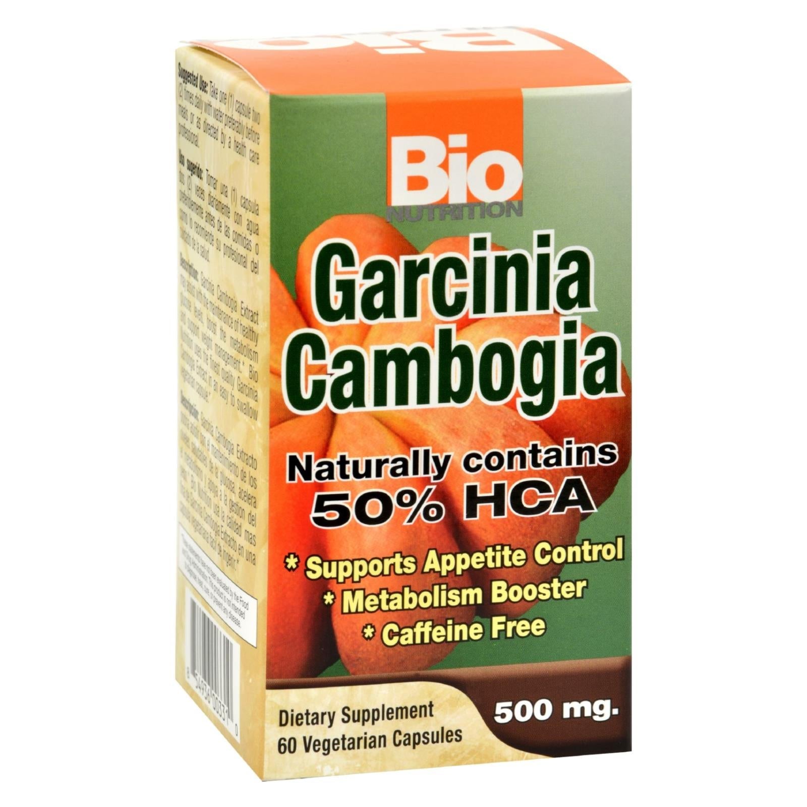 Garcinia Cambogia Bio Nutrition 500 mg (60 cápsulas) - Suplemento para el control de peso 