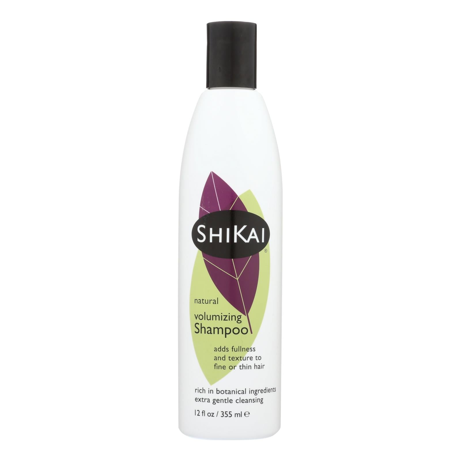 Champú voluminizador Shikai para cabello natural - 355 ml (12 onzas líquidas) Nutritivo 