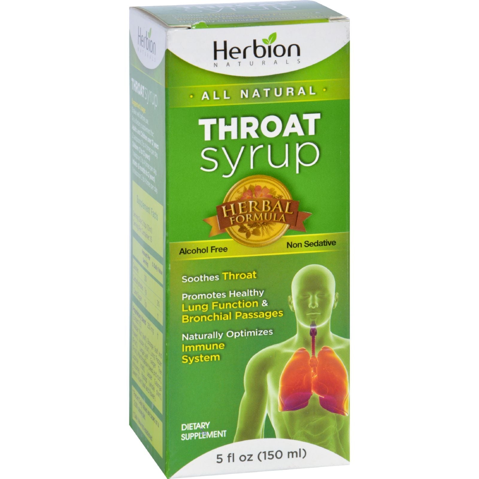 Jarabe para la garganta Herbion Naturals - Totalmente natural, 5 oz.