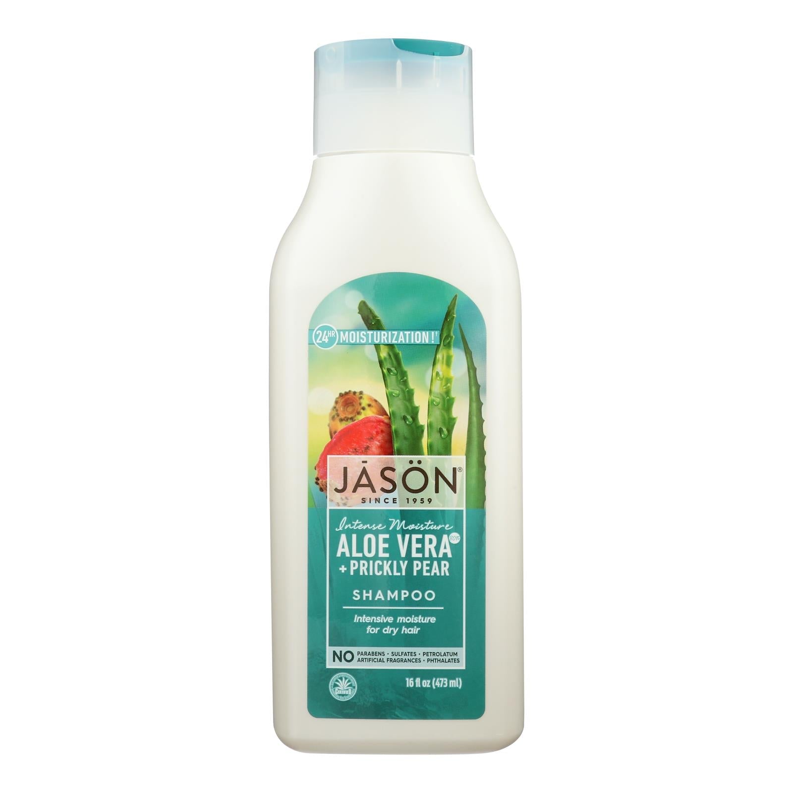 Champú natural puro Jason para cabello seco con aloe vera (16 onzas líquidas)