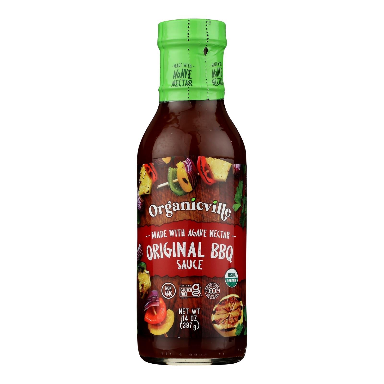 Salsa de barbacoa original sin gluten Organicville, paquete de 6, 14 oz.