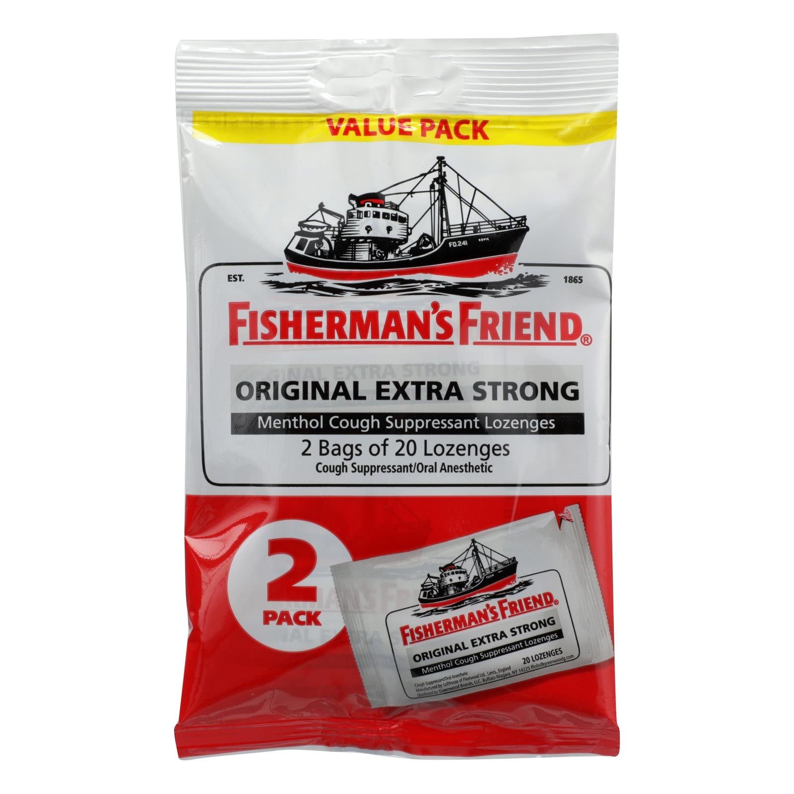 Pastillas Fisherman's Friend Originales Extra Fuertes, 40 pastillas por paquete (1 caja)