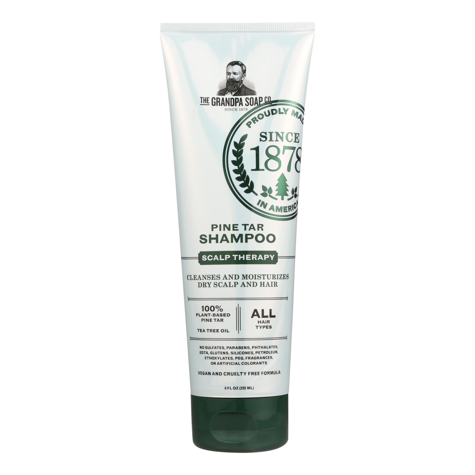 Champú de alquitrán de pino del abuelo para el alivio del cuero cabelludo (237 ml) 