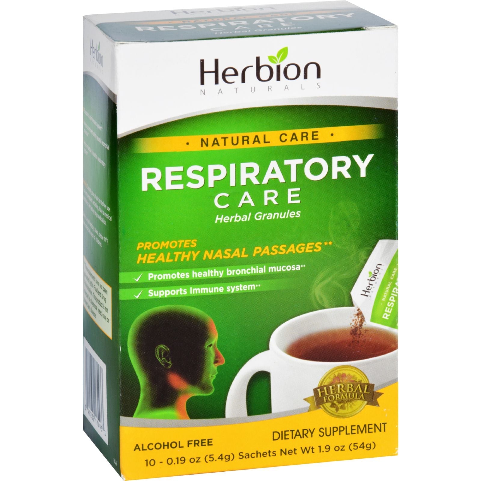 Herbion Naturals Cuidado Respiratorio - Paquete de 10 gránulos herbales