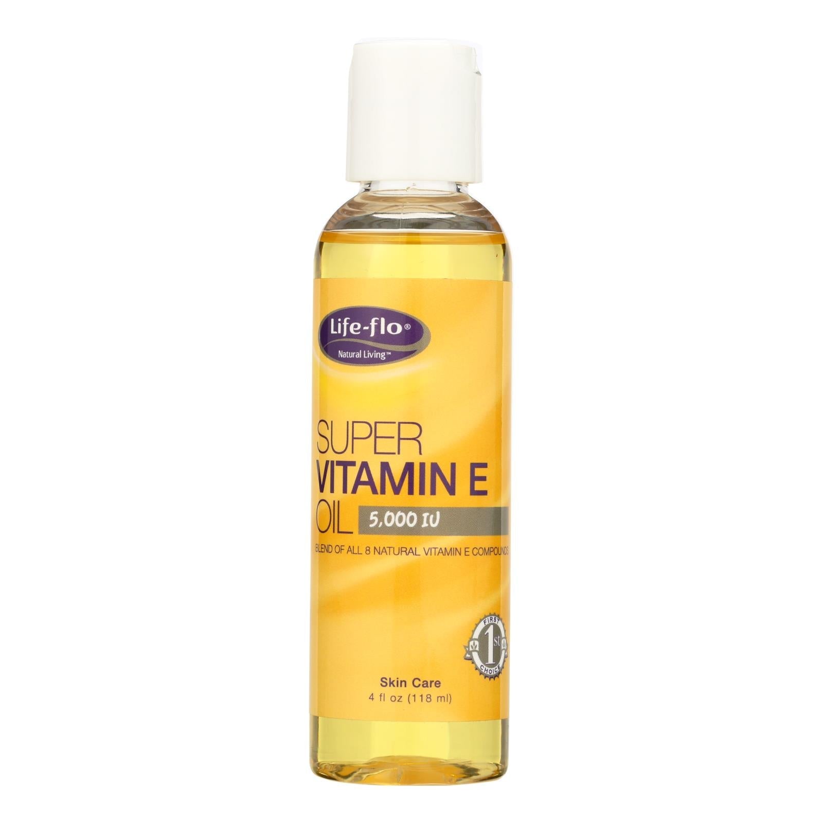 LifeFlo Vitamin E Oil 5000 IU - Intense Hydration and Anti-Aging 4 Fl Oz