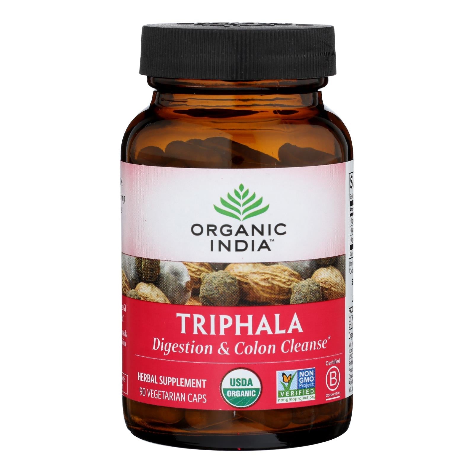Suplemento de Triphala de Organic India - 90 cápsulas vegetales