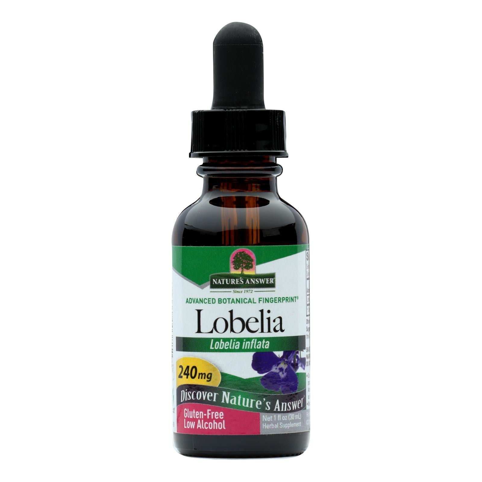 Extracto de hierba de lobelia con alcohol orgánico de Nature's Answer (1 oz.)