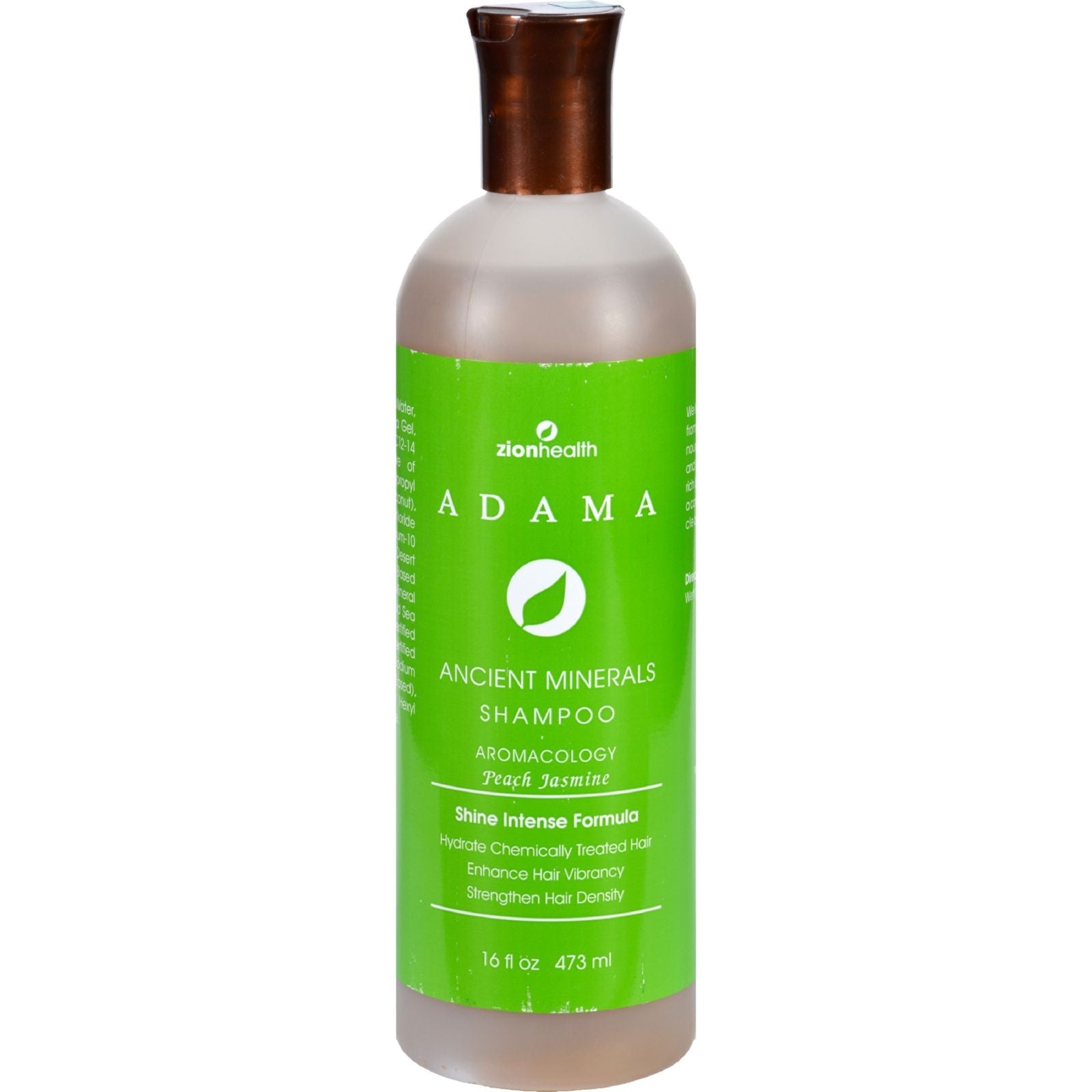 Champú con minerales de arcilla Adama de Zion Health - Aroma a melocotón y jazmín