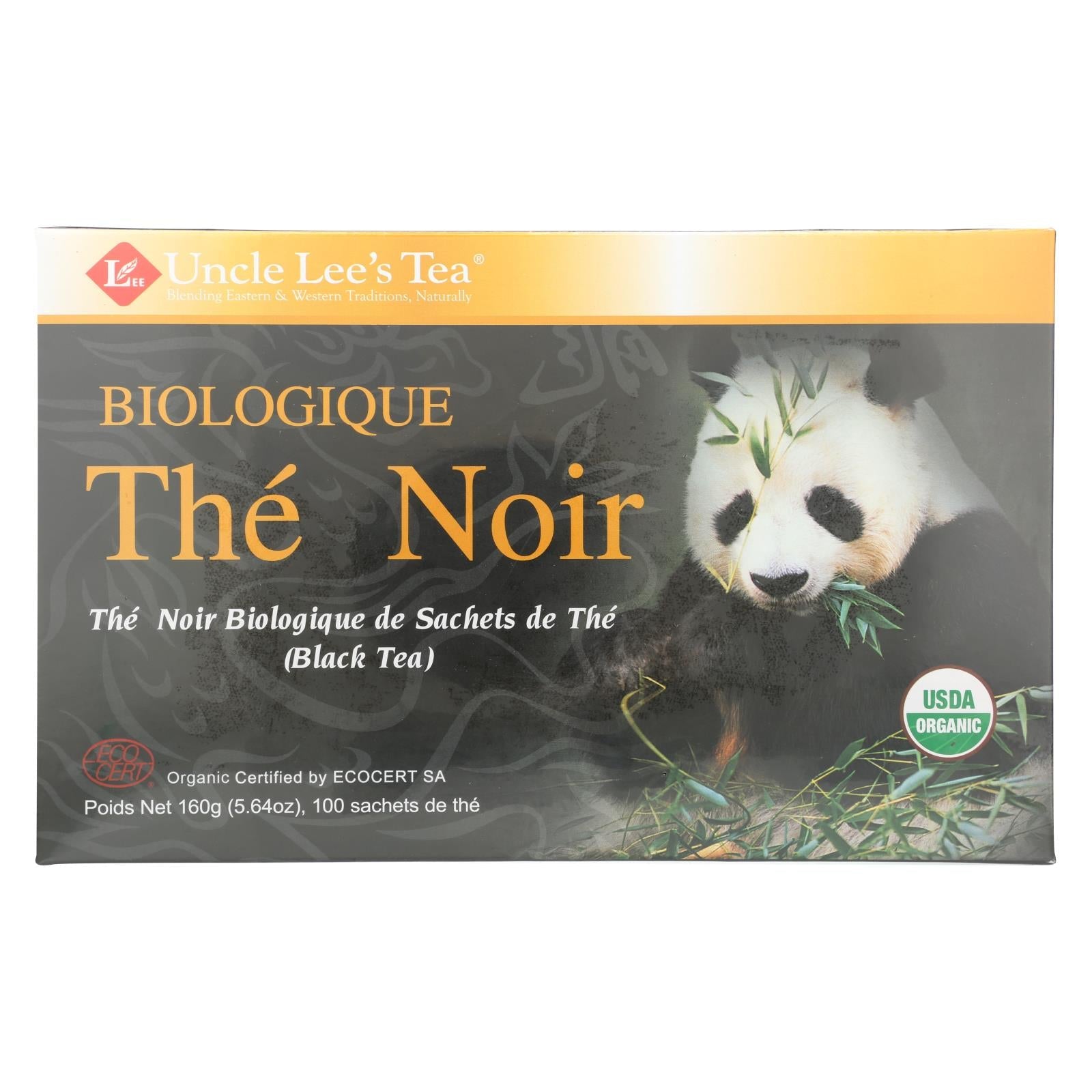 Té negro orgánico Leyendas de China del tío Lee, paquete de 100 unidades