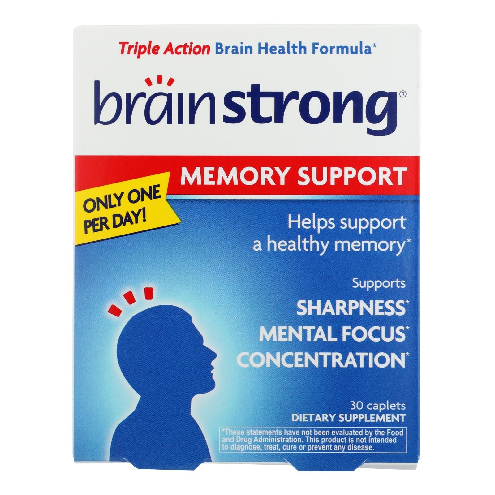 Cápsulas de apoyo para la memoria Brainstrong - 30 unidades