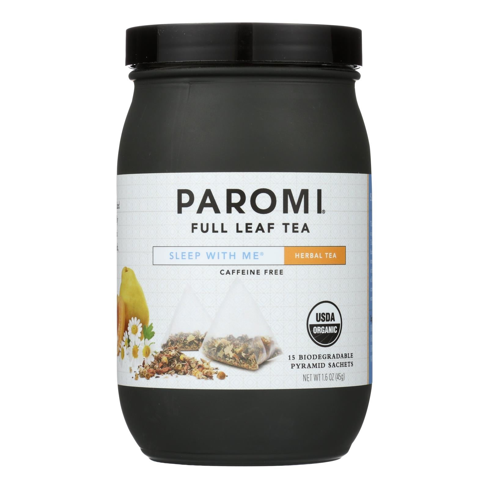 Té Paromi: Duerme Conmigo - Té de hierbas calmante sin cafeína (paquete de 6, 15 bolsitas)