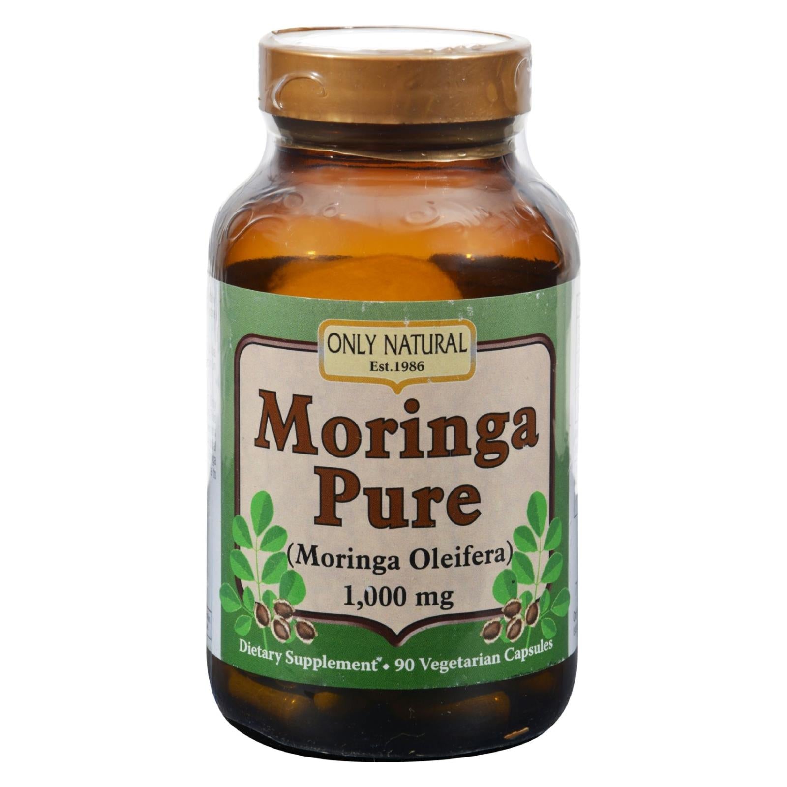 Cápsulas puras de Moringa Only Natural (90 cápsulas) 