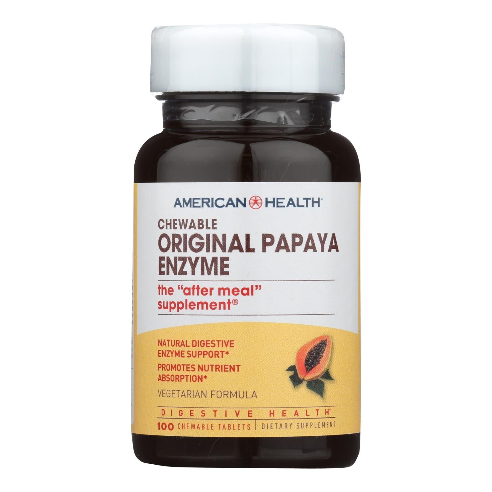 Comprimidos de enzima de papaya original de American Health 