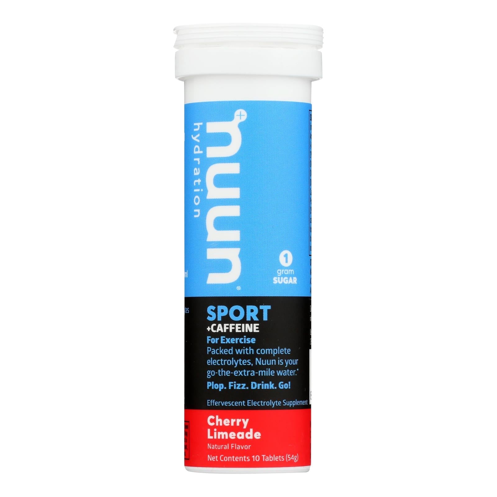 Tabletas hidratantes Nuun Energy Cherry Limeade (paquete de 8, 10 tabletas por paquete)