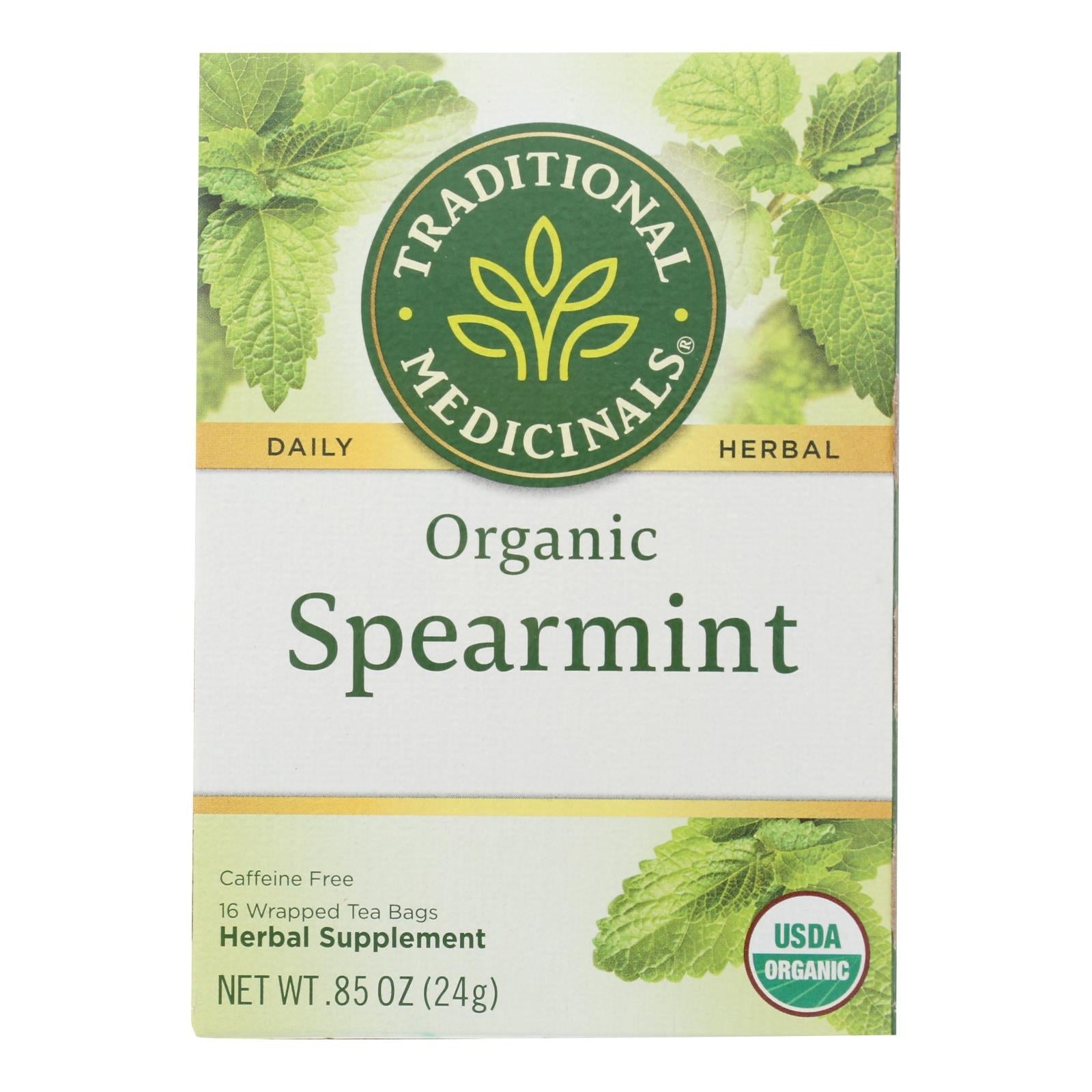 Té de menta verde orgánico de Traditional Medicinals: refrescante y calmante (paquete de 6)