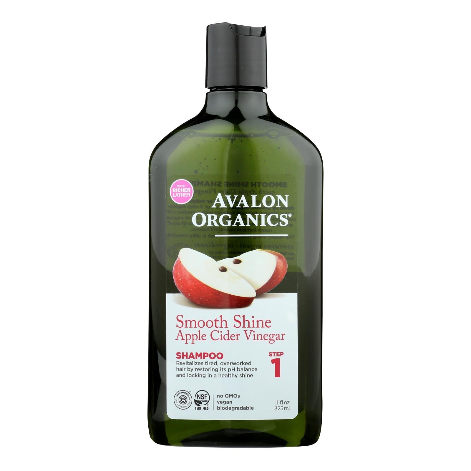 Champú de vinagre de sidra de manzana Avalon Smooth Skin, 325 ml