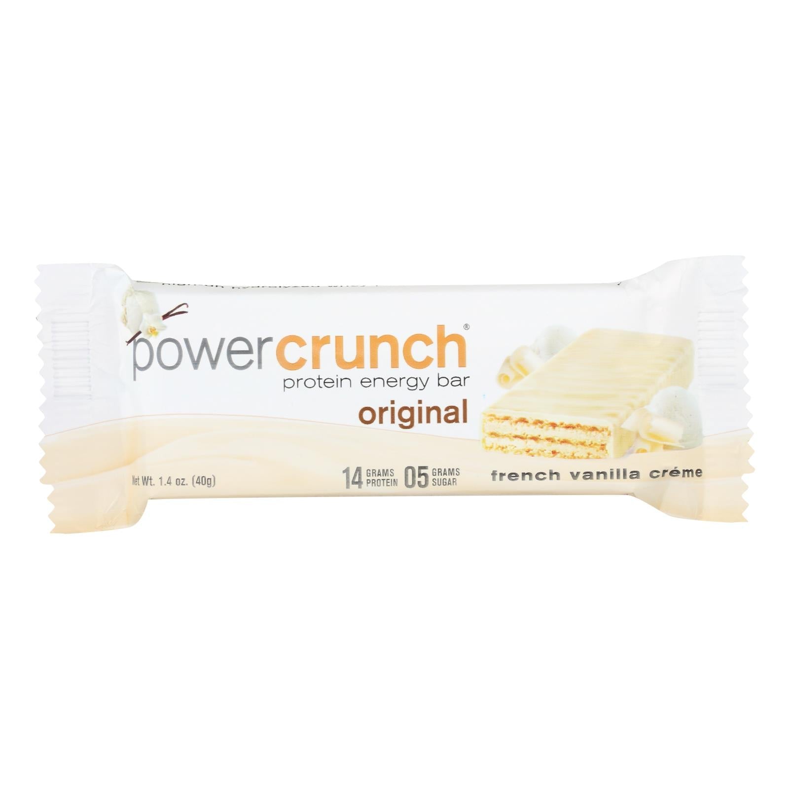 Barra de proteína Power Crunch - Vainilla francesa cremosa - Paquete de 12 - 1.4 oz cada una