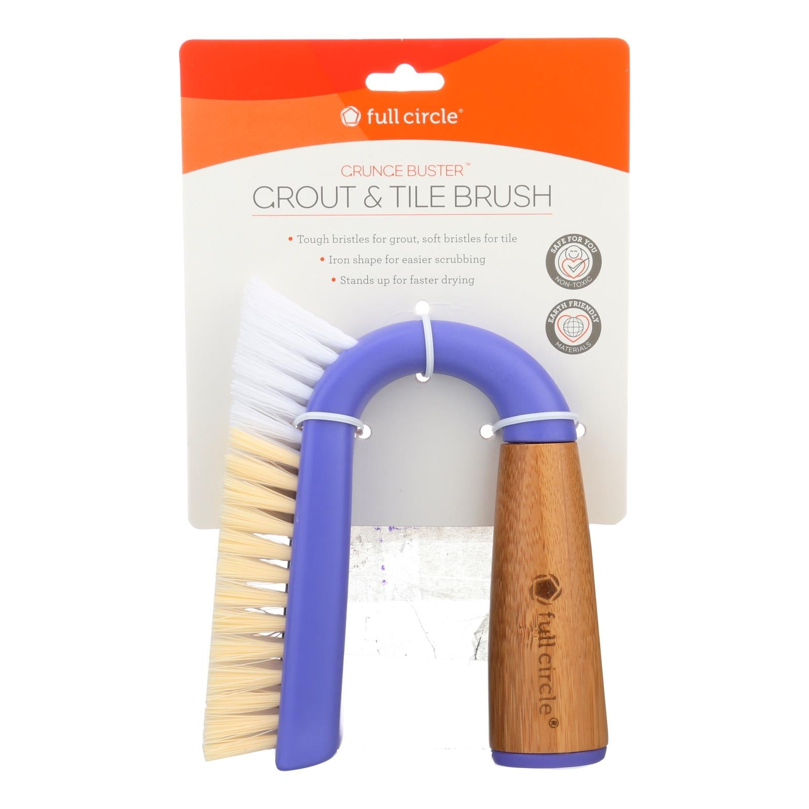 Full Circle Home Grunge Buster Grout and Tile Brush, Pack of 6
