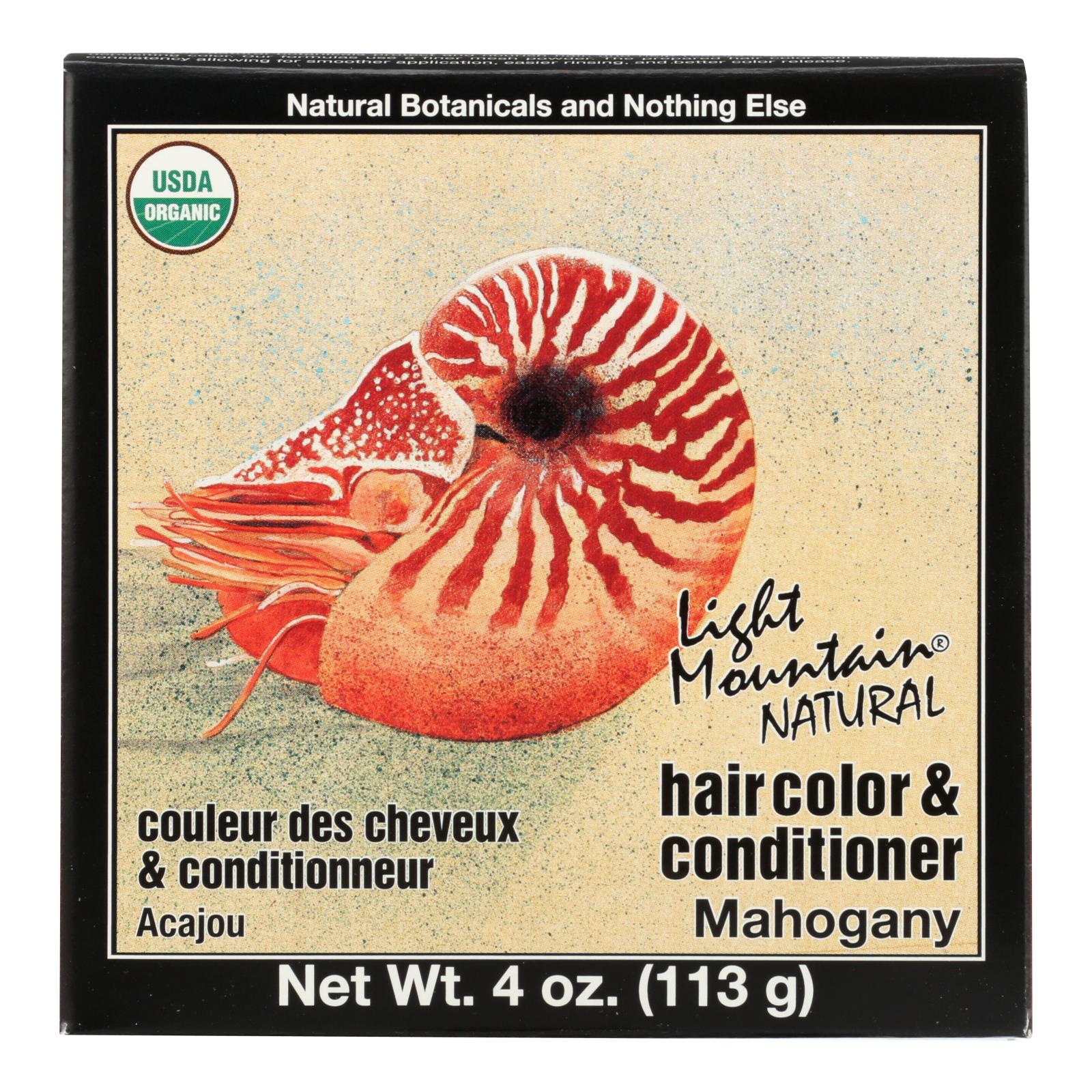 Tinte natural para cabello Light Mountain - Caoba intenso - 4 oz. 