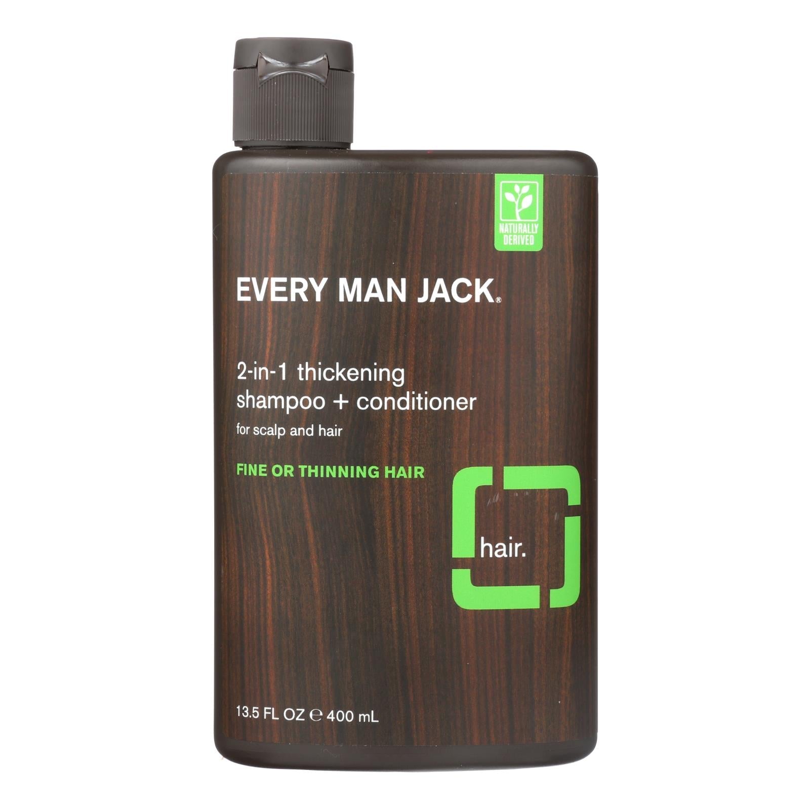 Champú y acondicionador engrosadores 2 en 1 Every Man Jack para cabello fino o debilitado - 13,5 oz.