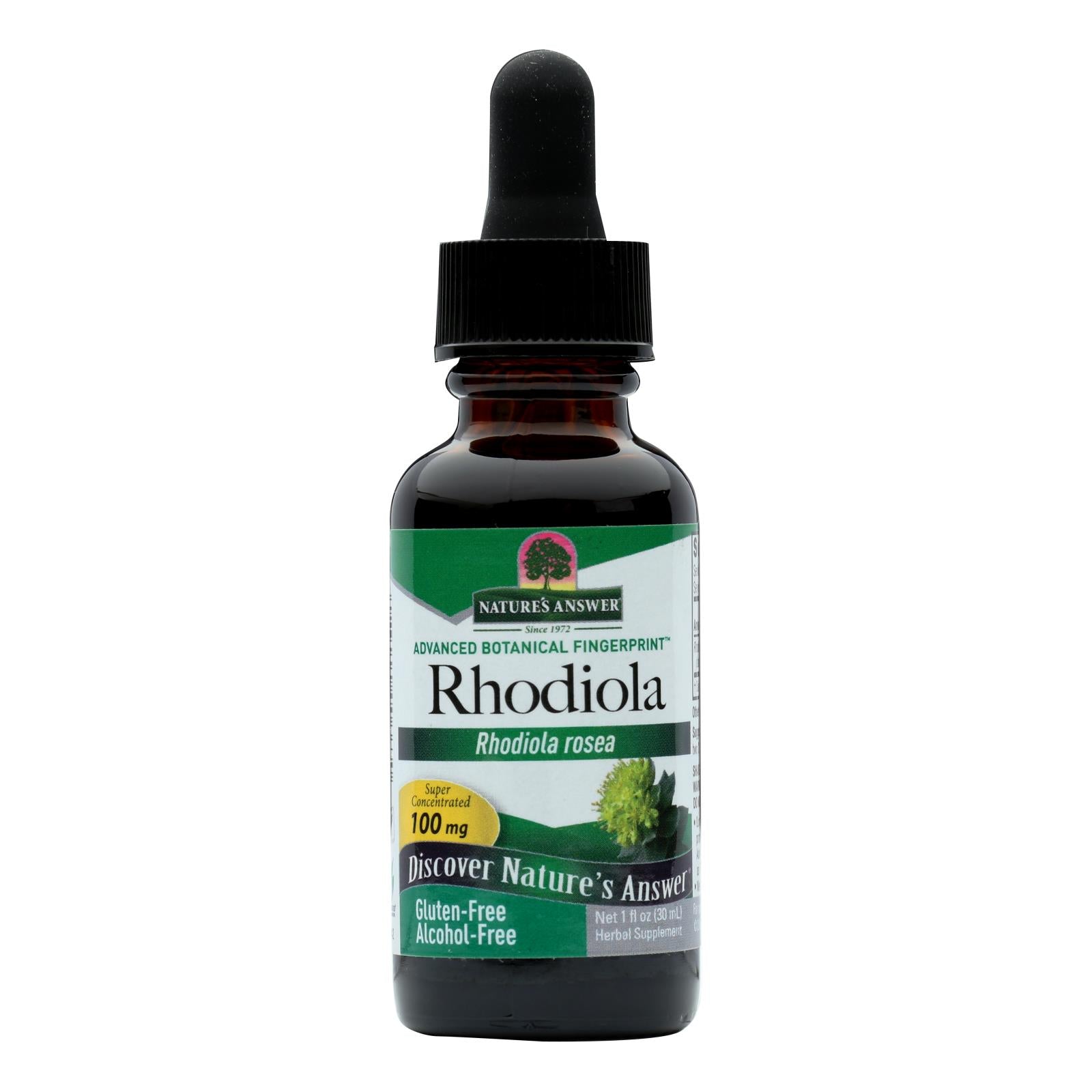 Raíz de Rhodiola sin alcohol de Nature's Answer (30 ml) - Suplemento energético