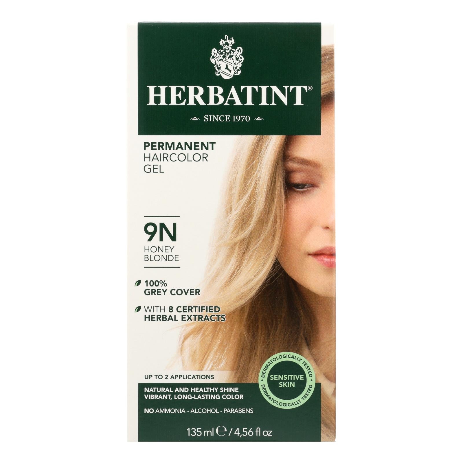 Herbatint Gel de coloración permanente a base de hierbas en rubio miel 9N (135 ml)