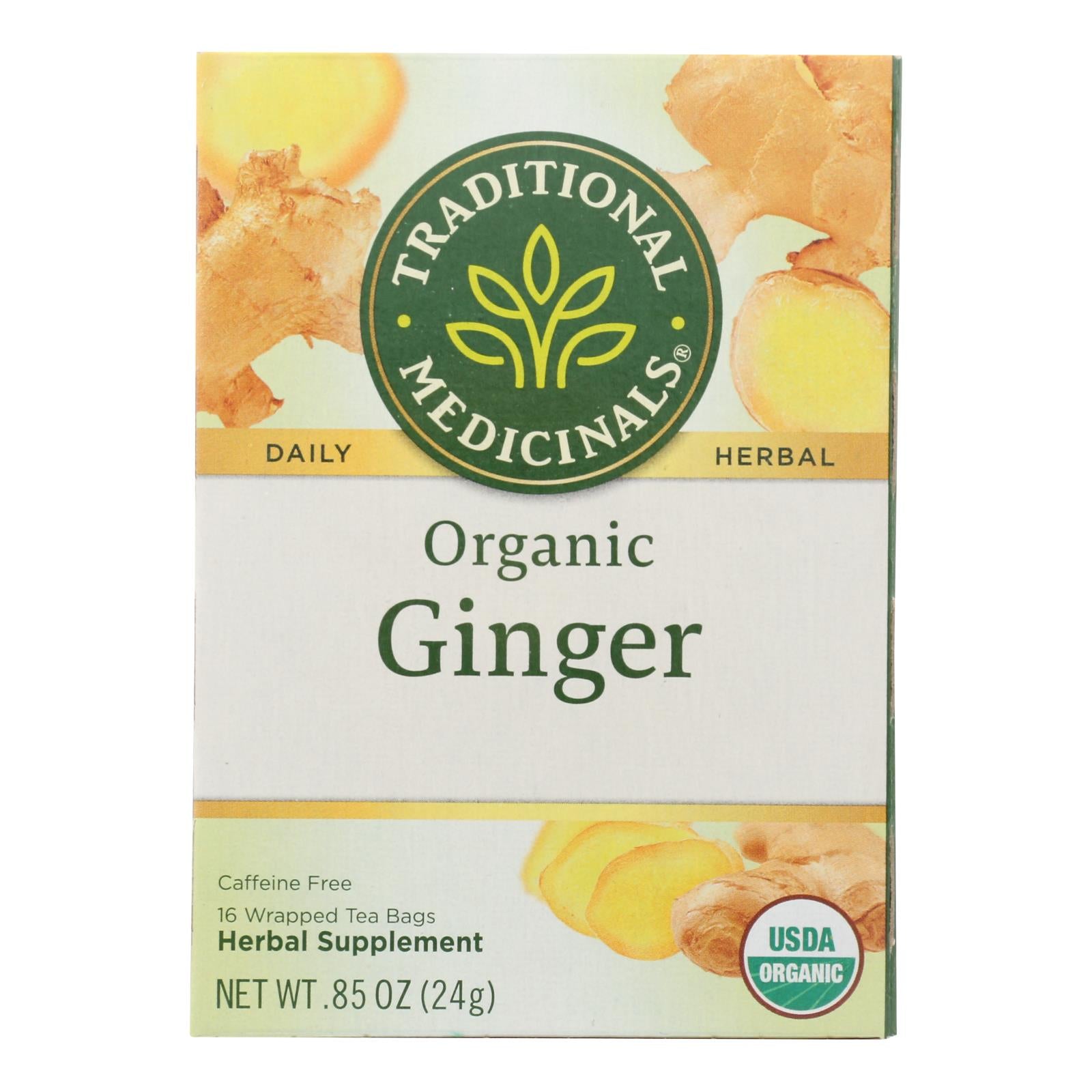 Té de jengibre orgánico de Traditional Medicinals, 16 unidades (paquete de 6)